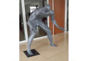 Quality Gray Adults Sports Plus Size Retail Display Mannequins Fiberglass For Shopping Mall for sale