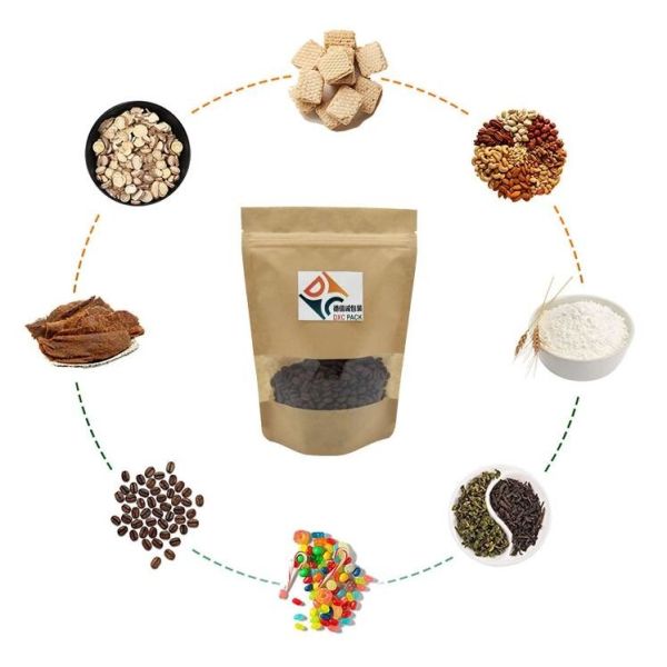 500ml Stand Up Coffee Pouches For Food Tea Packaging