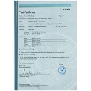 ZHEJIANG VERVO VALVE CO.,LTD Certifications