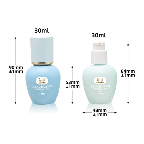 wholesale 30ml glass foundation bottle Luxury Custom 30ml Essential Oil Bottle Empty Frosted Glass Serum Dropper Bottle