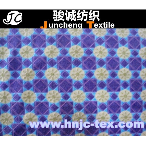 polyester spendex blend elastic super soft velboa fabric/ fabric flower brush/carpet