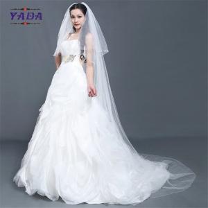 Quality Luxury off shoulder organza fabric bust latest gowns long tail ball gown alibaba wedding dress for sale