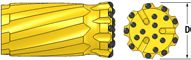 GT60 Rock Drill Bit ，Efficient Durable For Heavy Duty Drilling
