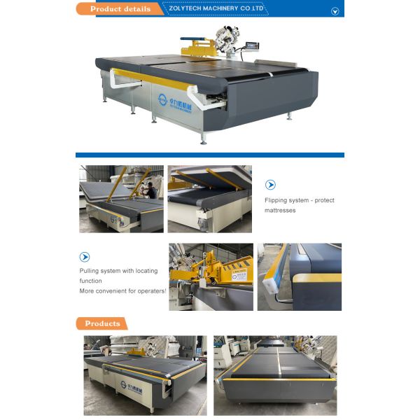 Computerized Automatic Flipping Mattress Tape Edge Machine For Mattress 50-500mm Sewing Thickness