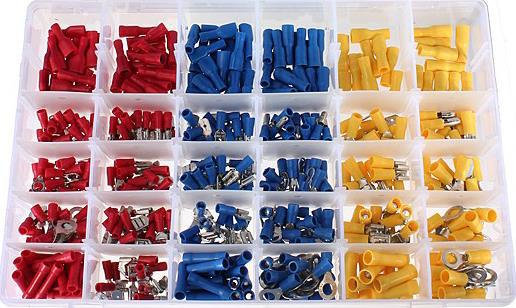 Insulated Red Yellow Blue Assorted Terminal Assortment Kit KLI-9853412 480 Pcs