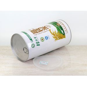 China CMYK 4 color offset printing Paper Composite Cans For Baby Foods , Easy Open Lid on sale