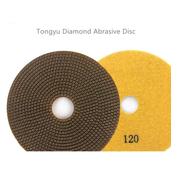 Round Electroplated Diamond Tools , 100mm Diamond Sanding Pads For Glass