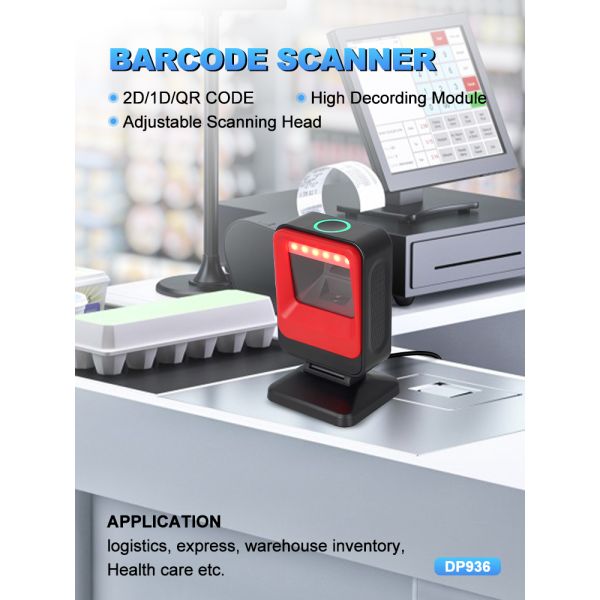 USB Interface 2D Barcode Scanner Hands-Free Scan Machine for Warehouse Use Stock Product