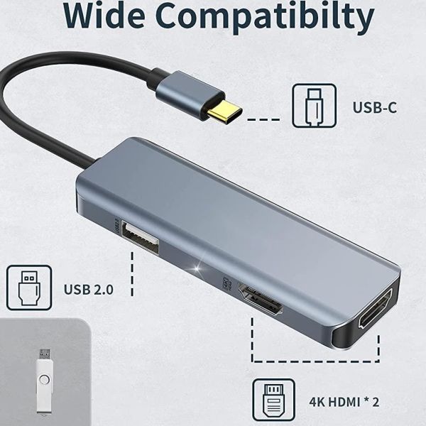 60Hz/30Hz Display Support USB Type-C Adapter for Hassle-Free Connection