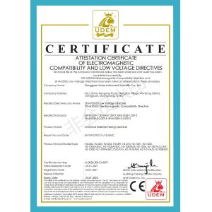 Dongguan Lixian Instrument Scientific Co.,LTD Certifications