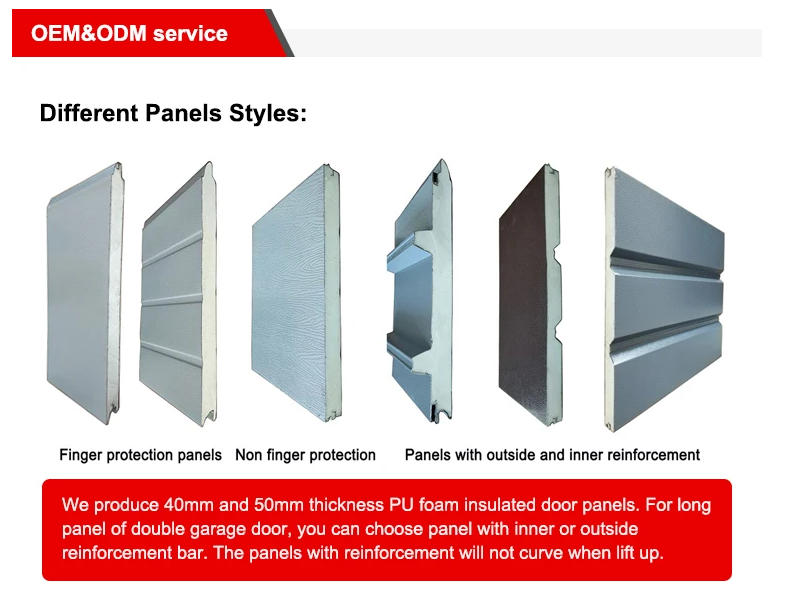 Noise Reducing Overhead Sectional Door Double-Skinned Panel Anti-Noise Electrical