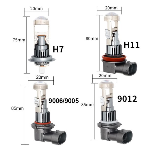 Dual Function LED Projector Headlights 2000LM Mini Led Projector Lens IP67 Rating