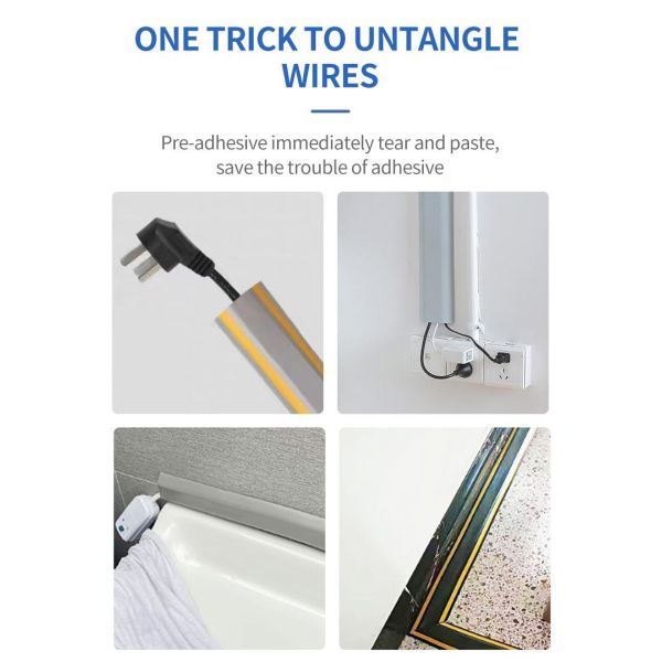 Good Quality Retardant Arc Floor PVC Cable Trunking Durable ABS/PP/PC/PE Co-Extrusion Plastic Profile for Sticker Duct Track Wall