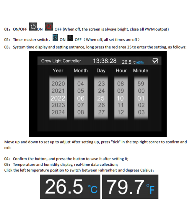 Agricultural Planting Intelligent Controller RJ14 RJ45 Smart Master Controller With Touch Screen