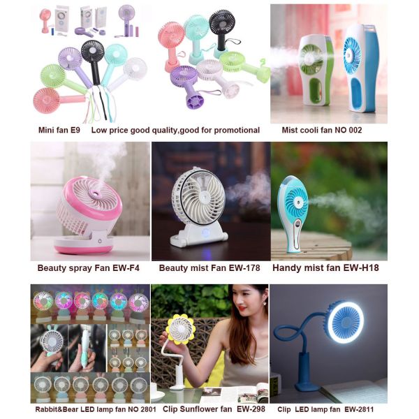 Automatic Cartoon Mini Small Battery Operated Fan Foldable Bear Usb Large Air Outlet