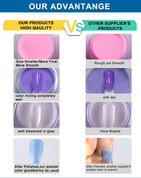 Factory Bulk Wholesale Nail beauty system Color Match 3 in 1 match acrylic nail glitter dipping powder
