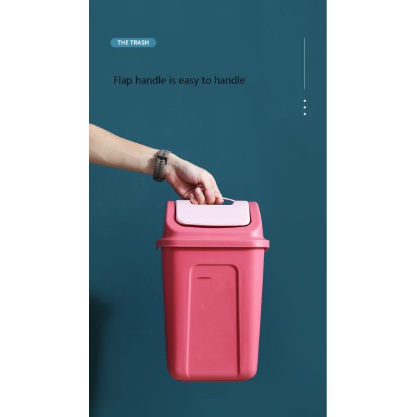 Household Garbage Can Swing Cover Living Room Rectangular Bathroom Trash Can Garbage Bin Waste Bin With Lid