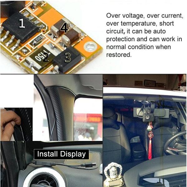 12V to 5V 3A DC Buck Converter with Micro USB for Car GPS DVR