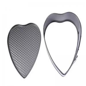 Quality Silver Black Heart Shaped Aluminum Molds Pan Foodservice NSF for sale