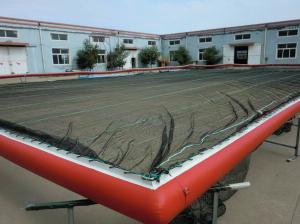 Quality HDPE Mesh Boom Inflatable Air Mat Color Optional For Swimming Pool / Sea for sale
