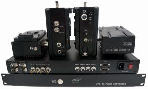 4 camera EFP fiber extender with HD-SDI,Genlock,Ethernet,Tally,Remote,Intercom and return video to fiber system