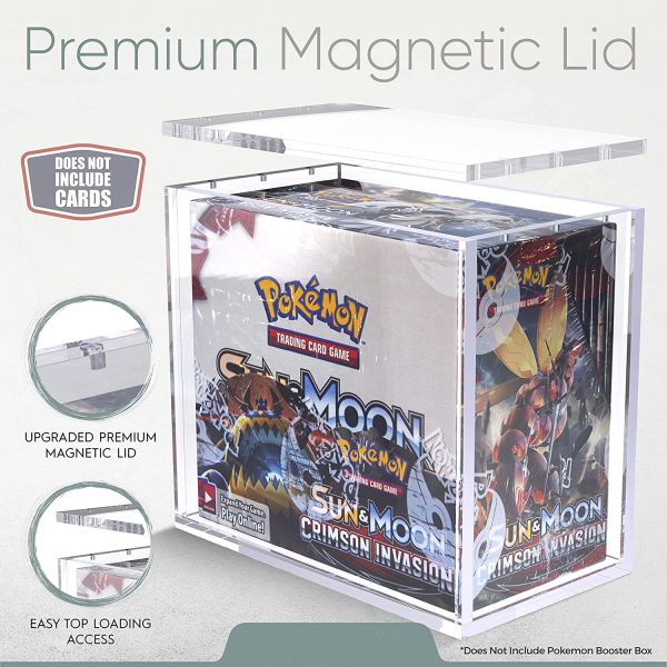 ETB Display Case Magnet Lid Acrylic Booster Box Display Screw Assembly Closure Protector
