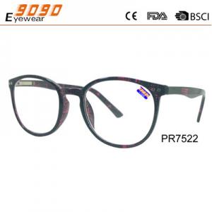 China Fashionable half frame Reading glasses, made of plastic , suitable for men and women on sale
