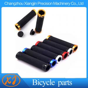 Quality Mountain Bike BMX Rubber Handle Grips with Aluminum Rings  Floding Locking Bicycle Handlebar Grips for sale