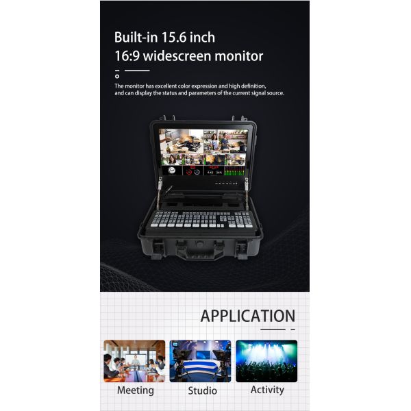 ATEM SDI Series Switchers Protective Carrying Case with Built-in 15.6 Inch Monitor