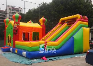 Quality Commercial outdoor kids big inflatable combo house with slide for family n park for sale