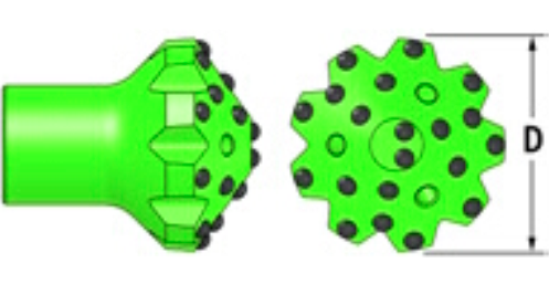 Dome Reaming Drill Bit T51 152mm Spherical / Ballistic 10.6kg For Drilling Tunneling