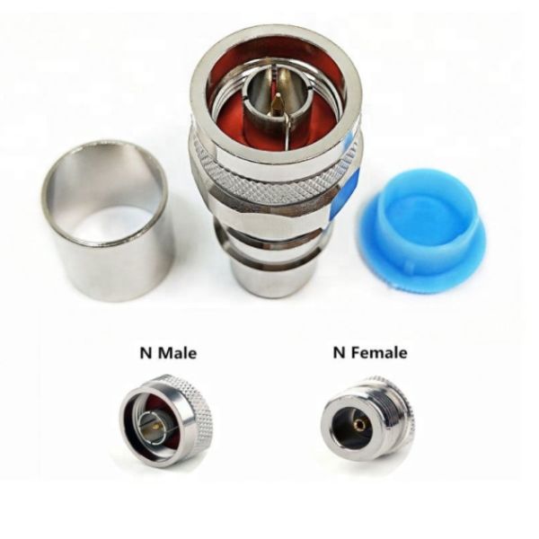 N Type Straight Crimp Male 50 Ohm LMR-400 RF Connector