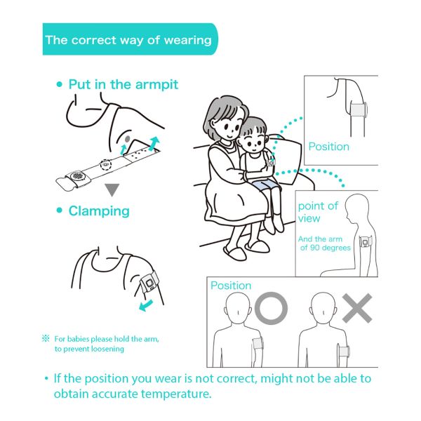 2017 New Children intelligent wearable electronic thermometer Bluetooth smart baby monitor household android