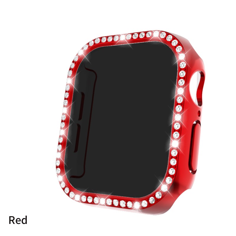 Eraysun PC Single Drill Plating Peep Proof Shell and Film One Shell for Apple Watch Series10 42mm 46mm Protector Watch Case