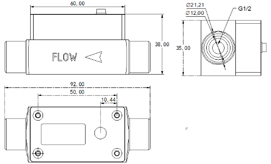 CAFS5012 communication mode RS485 Modbus joggle NTP 1/2”