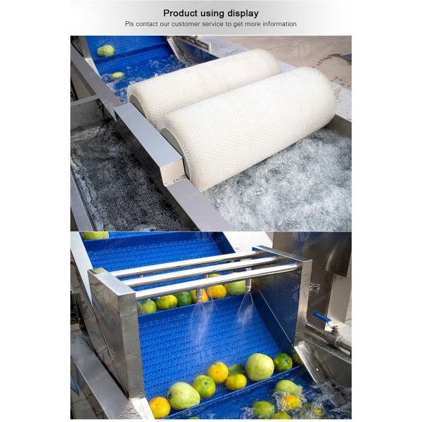 250KG Fruit and vegetable automatic roller washing machine Multi-functional vegetable washing machine automatic