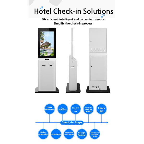 High Quality Robot Customized POS System Self-Serve Kiosk Display Racks New Design Touch Screen Serving Equipment SDK Function