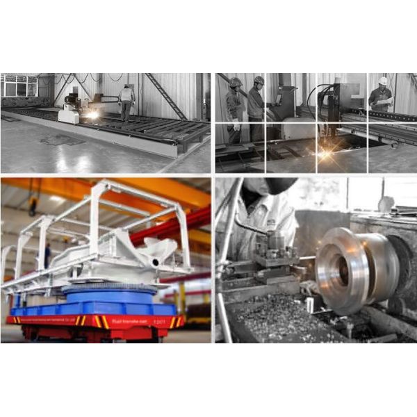 Large Dimension Busbar Powered Transfer Cart 90 Degree Table For Steel Coils Handling