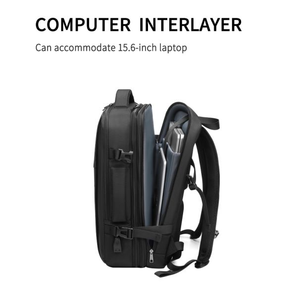 New Multifunction large capacity usb raincoat backpack business travel laptop backpack bag men