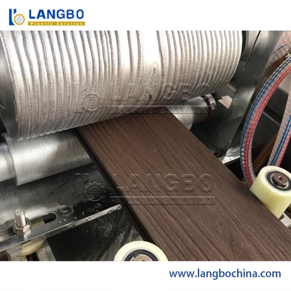 WPC Decking Production Line With Embossing Texture Unit For Building Decoration Material Production