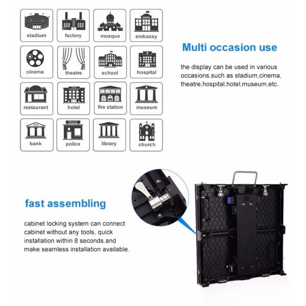 Large Full Color Led Display Panel , P5 Indoor Screen Led Video Wall 320*160mm Module