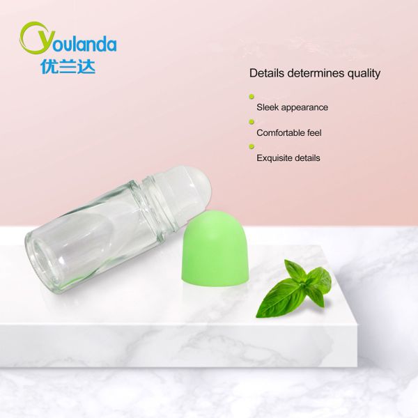 Customizable 50ml Glass Roller Bottles Roll On Oil Bottles For Antiperspirant