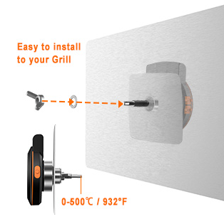 Stainless Steel 304 Electronic Meat Thermometer For Kamado