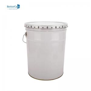 Quality Custom Round Printing Open Oil Drum 16L 18L White Paint Buckets for sale