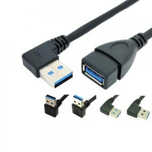 China 90 Degree Right Angle USB Charging Data Cable With USB 3.0 Male To Female Adapter on sale