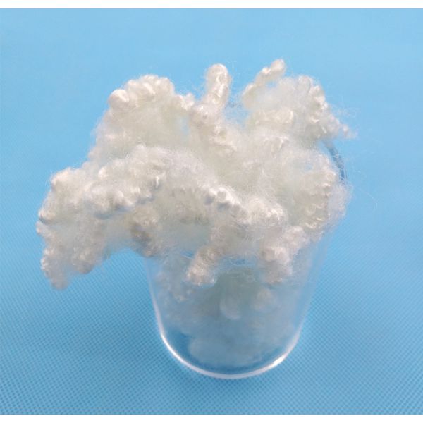 recycled grade HCS polyester staple fiber raw white in 15Dx51MM