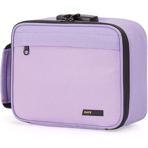 Portable Carbon Lined Custom Travel Bag With Activated Charcoal Lock Removable Dividers Waterproof Zipper