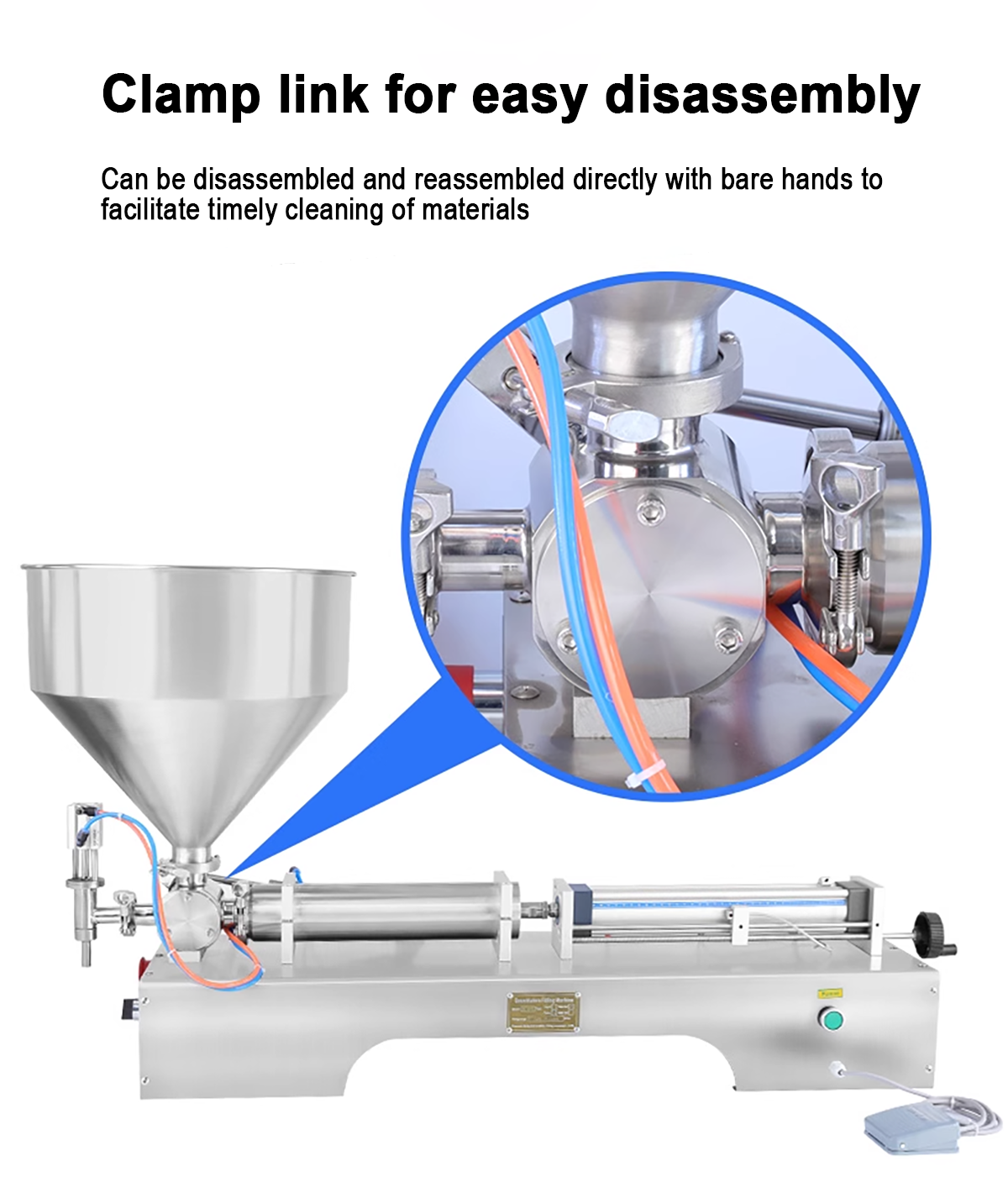 Semi Automatic Double Heads Paste Piston Filler Water Bottle Pneumatic Filling Machine for Liquid/Sachet/Oil/Cream Lotion