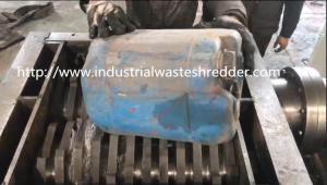 Quality Waste Barrel Drum Shredder Machine Custom Made Steel Blade With Double Motors for sale