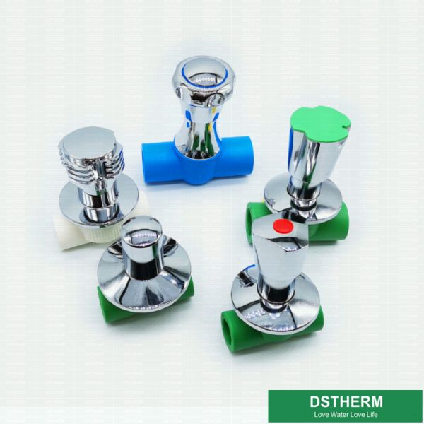 Chrome Plated Triangle Handle Round Handle Series For Stop Valve Top Parts With Brass Cartridges